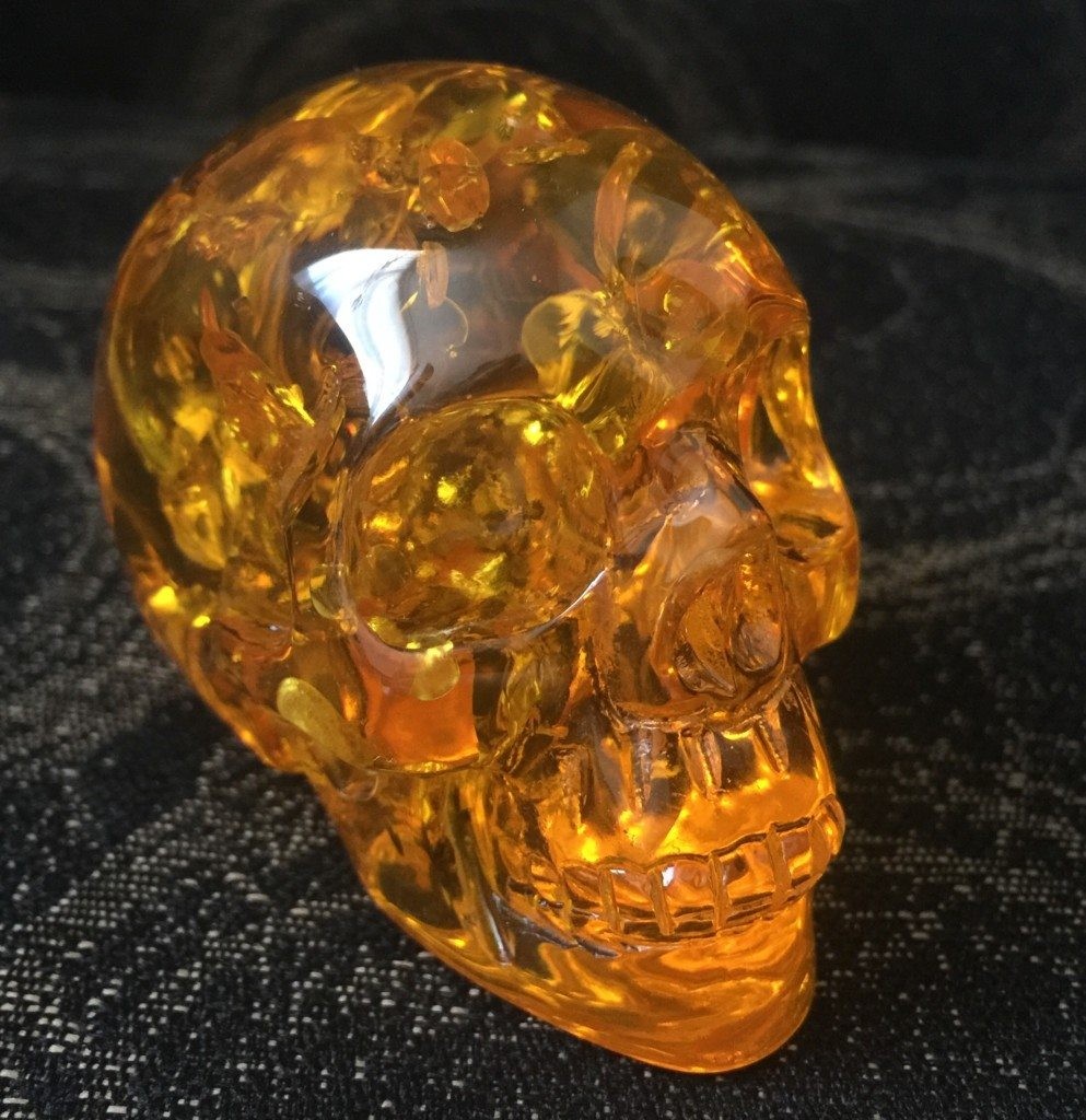 Amber skulls