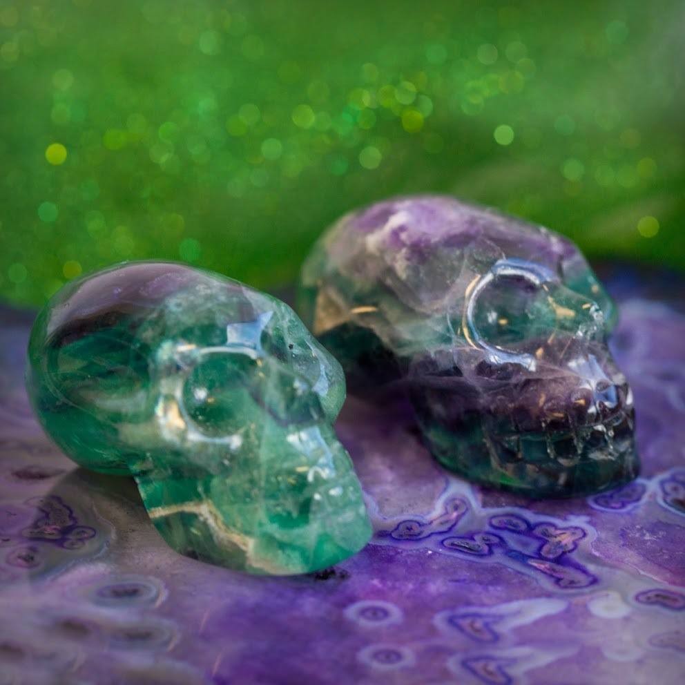 Fluorite Alien Skull
