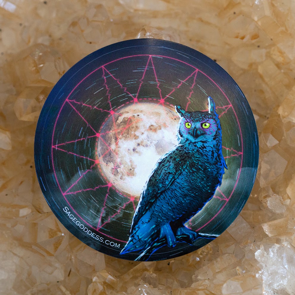 Owl Spirit Animal stickers for revealing the truth and wisdom inside  yourself