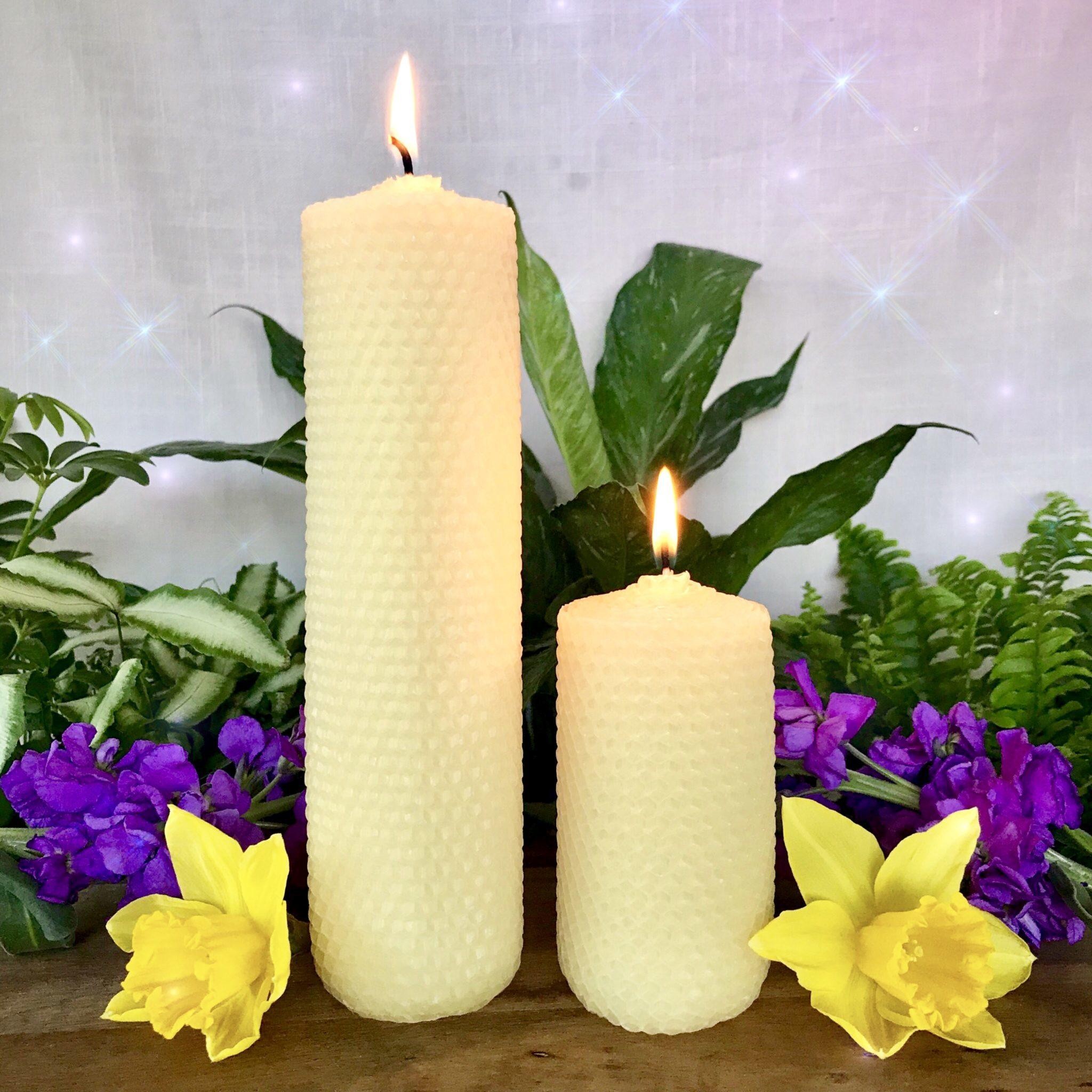 Golden Beeswax Altar Intention Candle