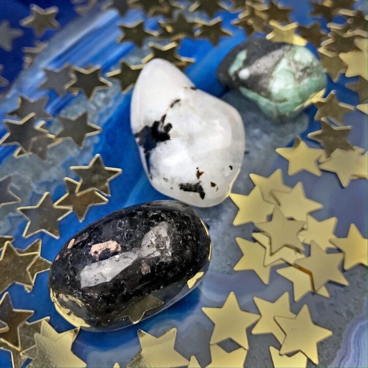 Moon Phase Gemstone Trio: Waxing Crescent