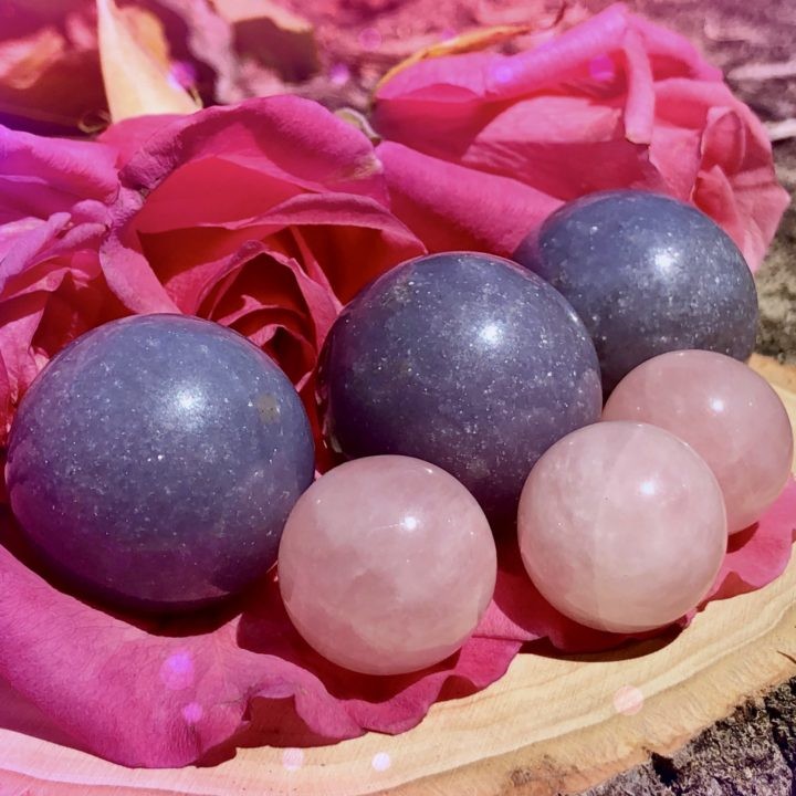 Relaxed_Heart_Lepidolite_and_Rose_Quartz_Sphere_Duo_1of3_8_25