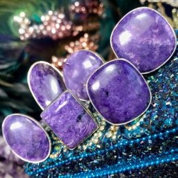 Courageous Warrior Charoite Rings