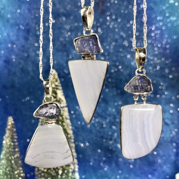 Intuitive Awakening Blue Lace_Agate_and_Tanzanite Pendants 1of3_11_2
