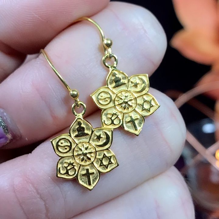 Coexist in Harmony Gold Earrings