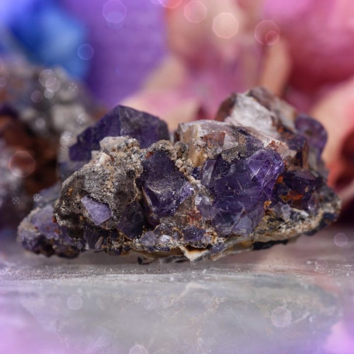 Grounded Soul Pathing Purple Fluorite on Limonite