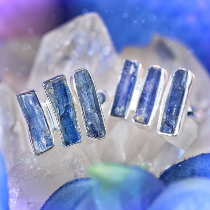 Intuition and Alignment Blue Kyanite Rings