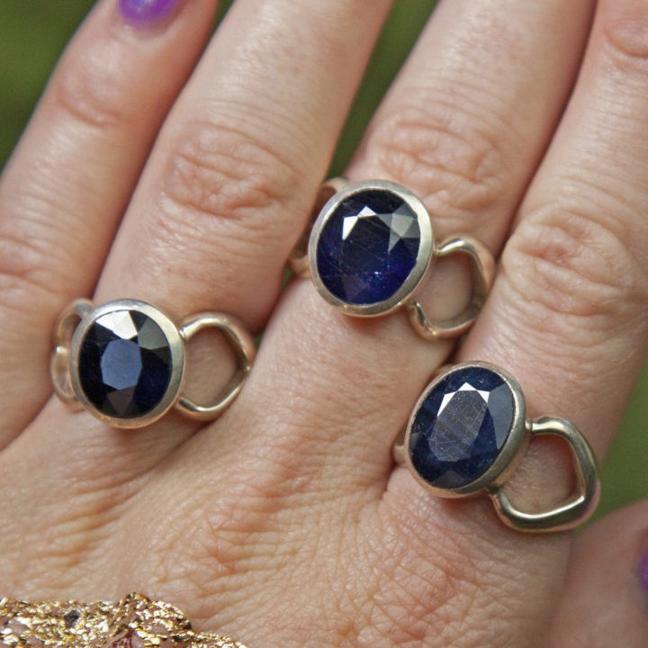 Faceted Sapphire Rings