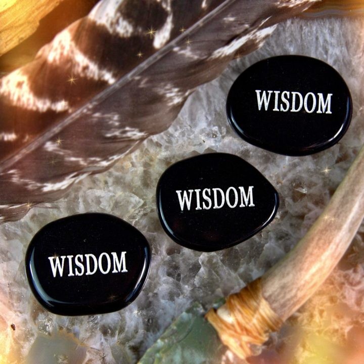 Black Obsidian Wisdom Palm Stones