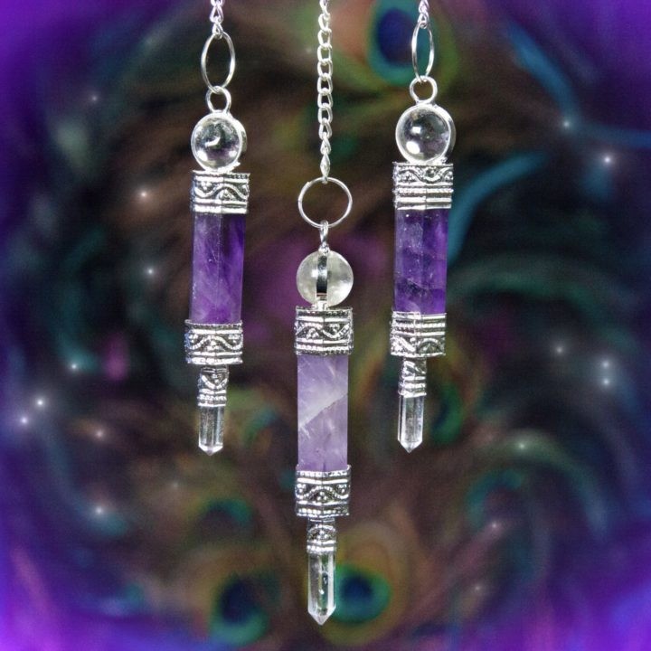 Psychic Connection Amethyst Pendulums