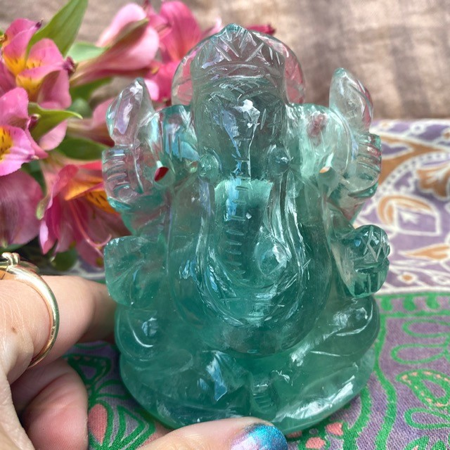 Green Fluorite Ganesha