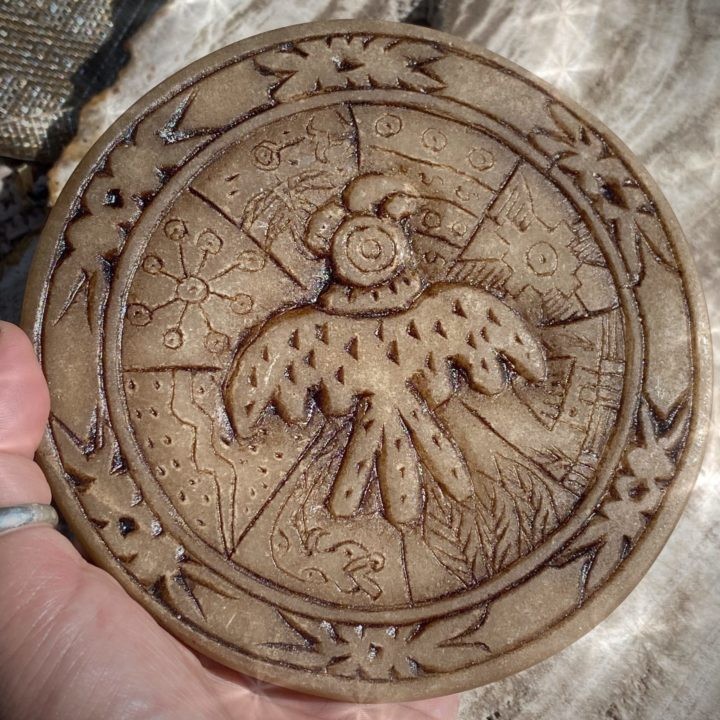 Hand Carved Andean Condor Symbology Tiles