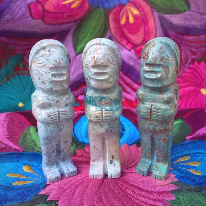 Chrysocolla Pachamama Healing and Harmony Statues
