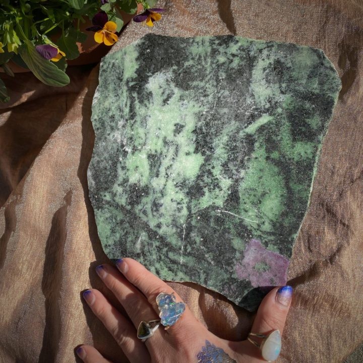 Ruby Zoisite Plate