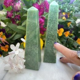 Grossular Green Garnet Obelisks