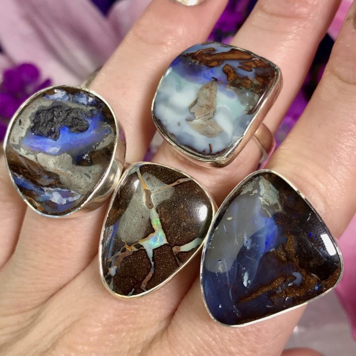 Adjustable Boulder Opal Rings