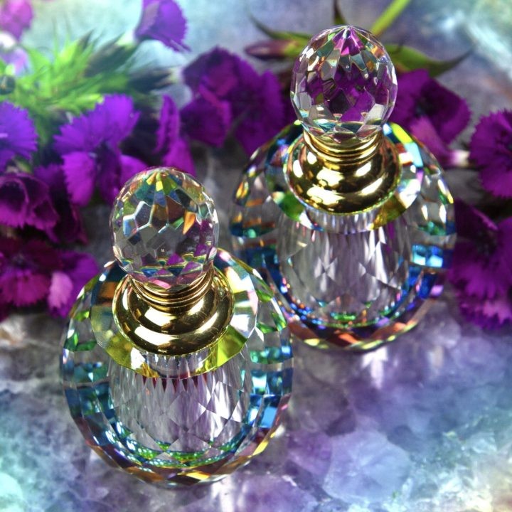 Rainbow Crystal Perfume Bottle with Intuitively Chosen Perfume