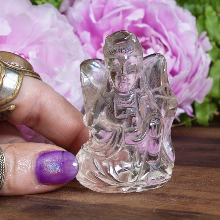 The 7 Gods of Good Fortune Clear Quartz Carvings
