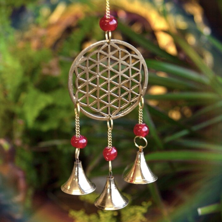 Brass Flower of Life Chimes