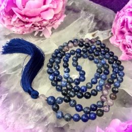 Sodalite Lepidolite and Amethyst Rest and Relax without Fear Malas