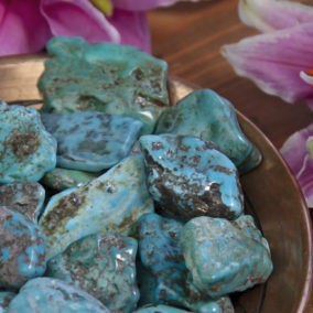 Polished Turquoise Slices for higher truth and self-realization