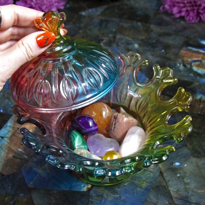 Limited Edition Assorted Crystal Collection in Candy Dish
