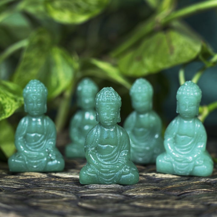 Green Aventurine Good Fortune Buddhas
