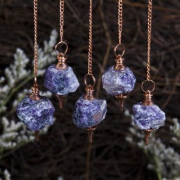 Natural Amethyst and Copper Pendulums