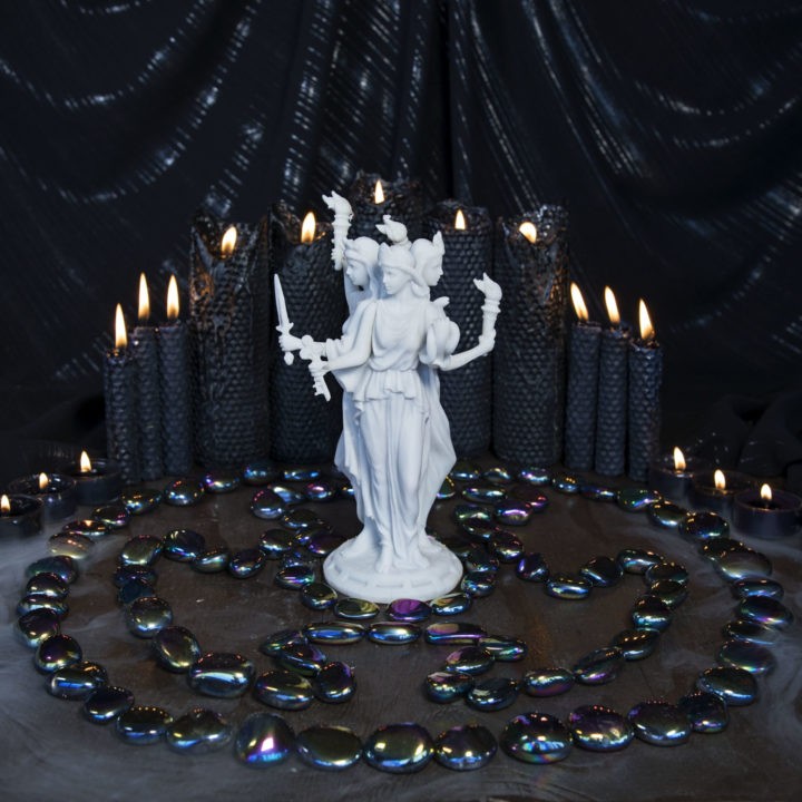Hecate Moon and Magic Goddess Statues