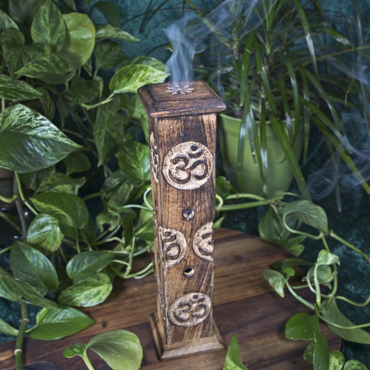 Om Hand-Carved Incense Burners