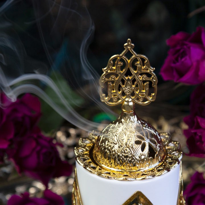 White and Gold Incense Burners