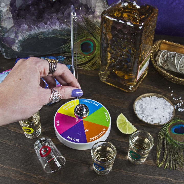 Pendulum Drinking Game with Shot Glasses