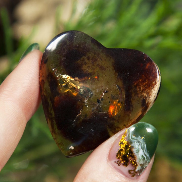 Soul Healing Indonesian Amber Hearts
