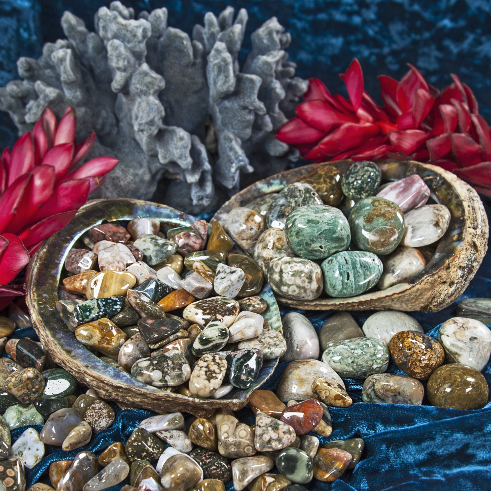 Tumbled Ocean Jasper for joy, happinness, and high spirits photo picture