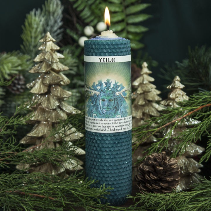 Yule Beeswax Intention Candle