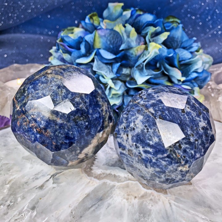 Dreamcatcher Sodalite Faceted Sphere