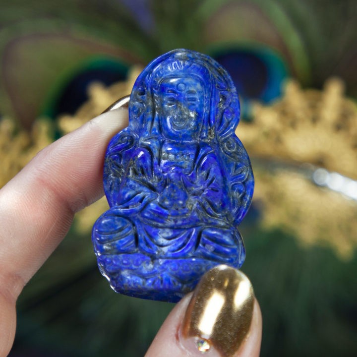 Lapis Lazuli Quan Yin Carving