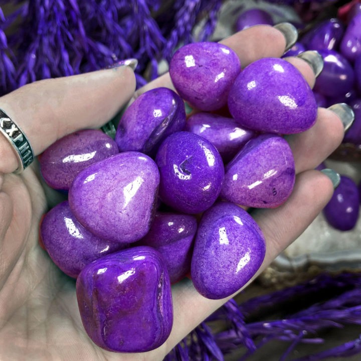 Purple Agate: Medium Tumbled