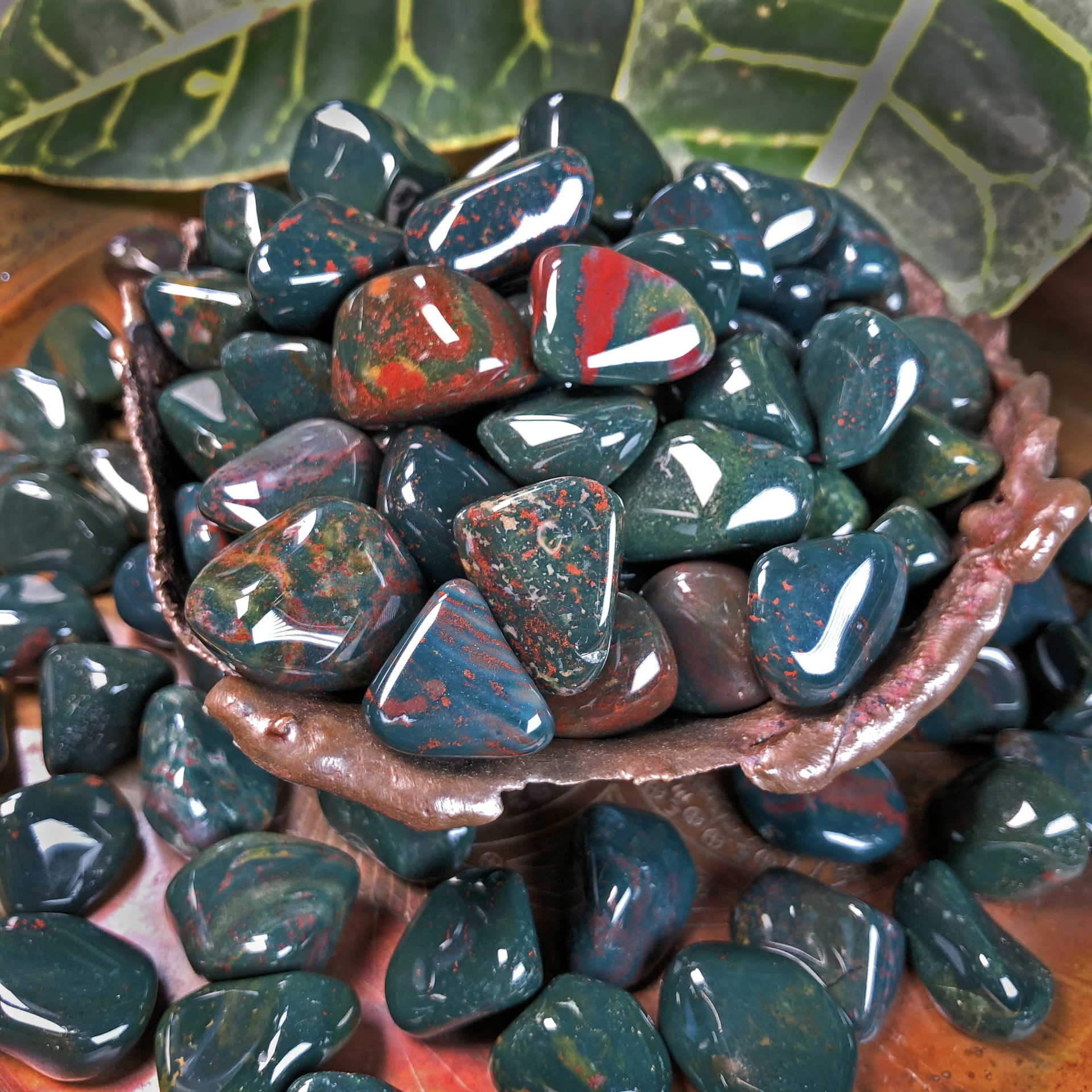 Bloodstone: Small Tumbled for healing, rejuvenation, and endurance