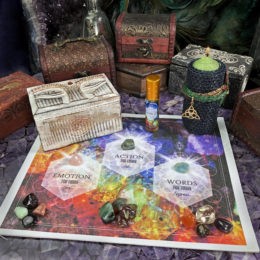 New Moon Divination Magic Gemstone Reading Box Set