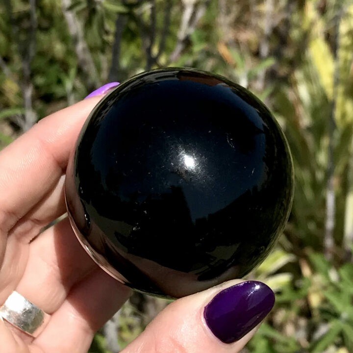 Black Obsidian Sphere