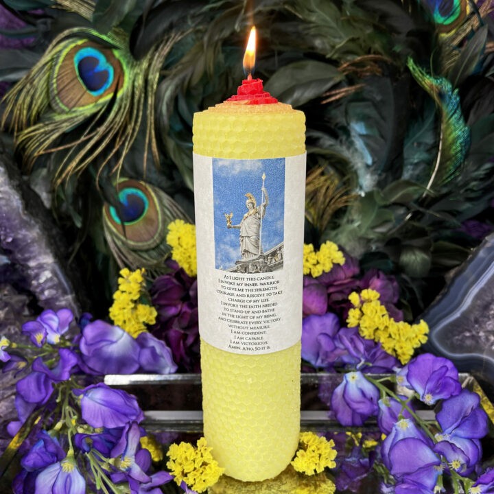 Victorious Beeswax Intention Candle