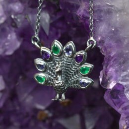 Wise and True Peacock Pendant