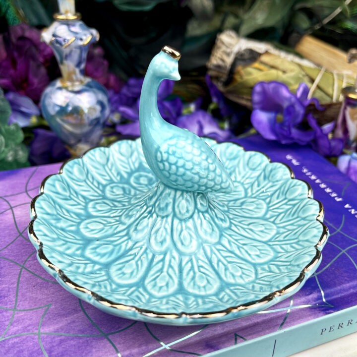 X Anniversary Peacock Tray with Gem Set