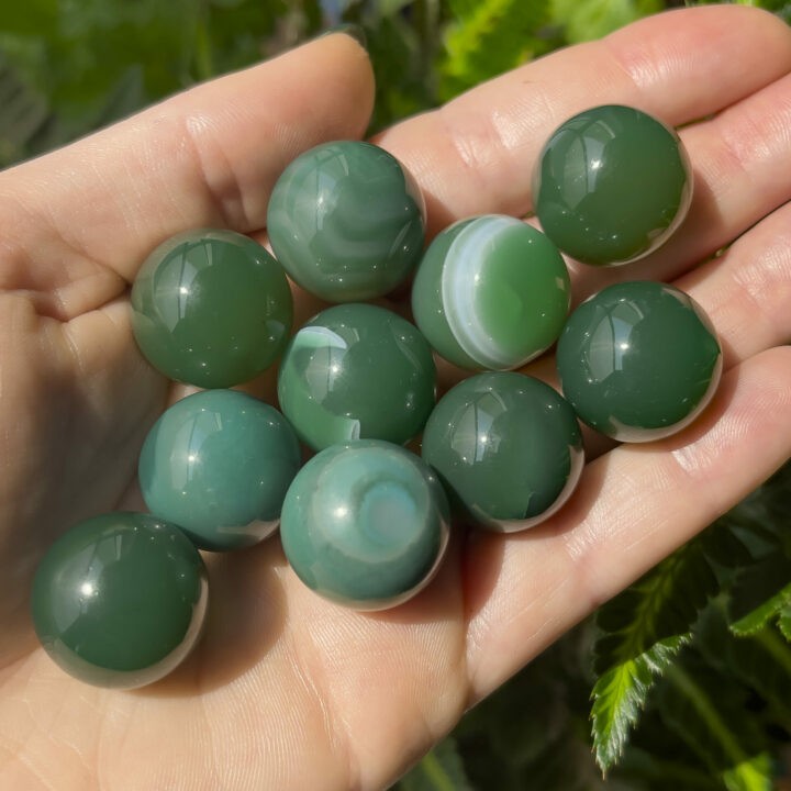 Healing Harmony Mini Green Agate Sphere