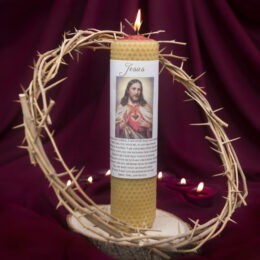 Jesus Beeswax Intention Candle