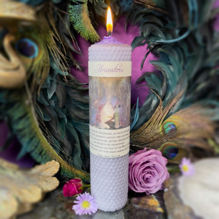Ancestors Beeswax Intention Candle