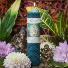 Ganesha Beeswax Intention Candle