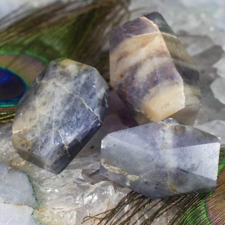 Faceted Iolite Channeling Stone