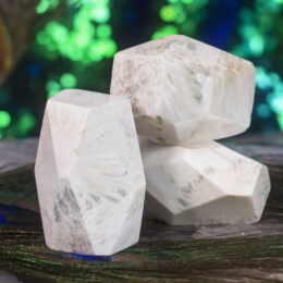 Faceted Scolecite Channeling Stone